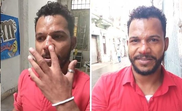 Maykel Osorbo es golpeado por la policía cubana