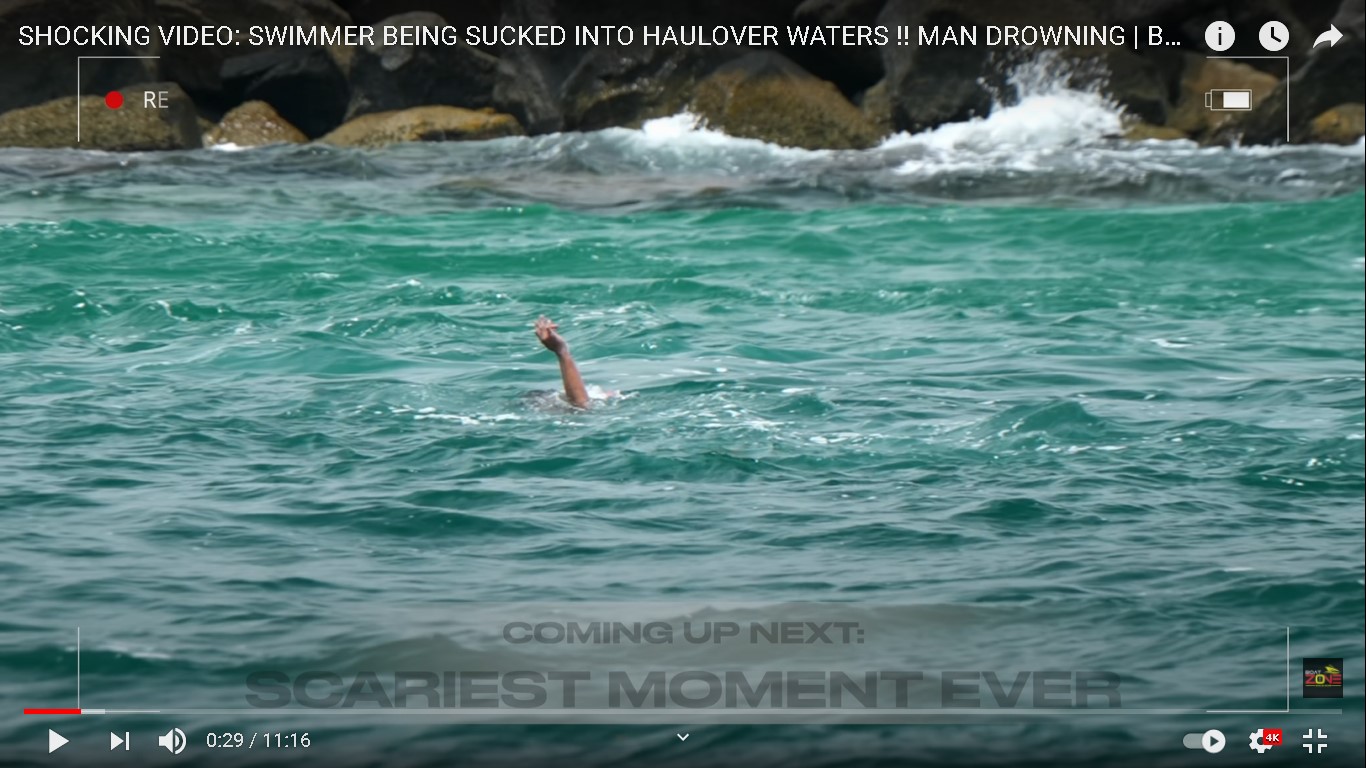 ¡Hombre ahogándose en las agitadas aguas del canal Haulover!