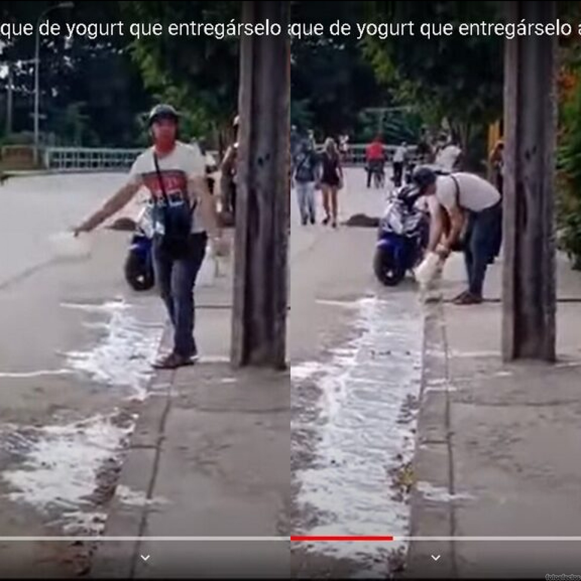 Hombre bota yogur antes de que se lo robe policía cubana