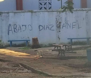 "Abajo Díaz-Canel", un sentimiento en un cartel